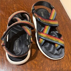Marc Jacobs Black Sandals with Multicolor Straps